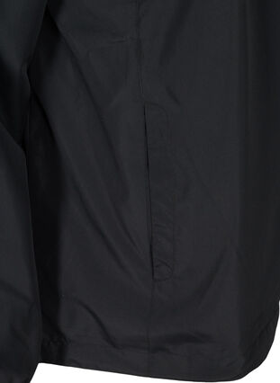 Korte jas met ritssluiting en capuchon, Black, Packshot image number 3
