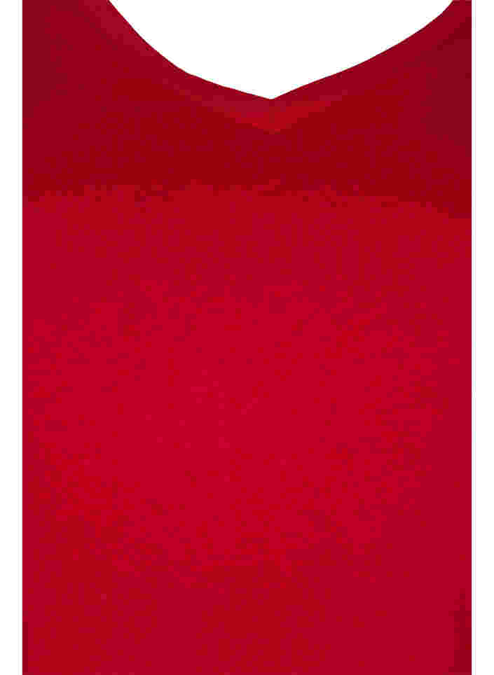 Set van 2 basic t-shirts in katoen, Tango Red/Black, Packshot image number 2