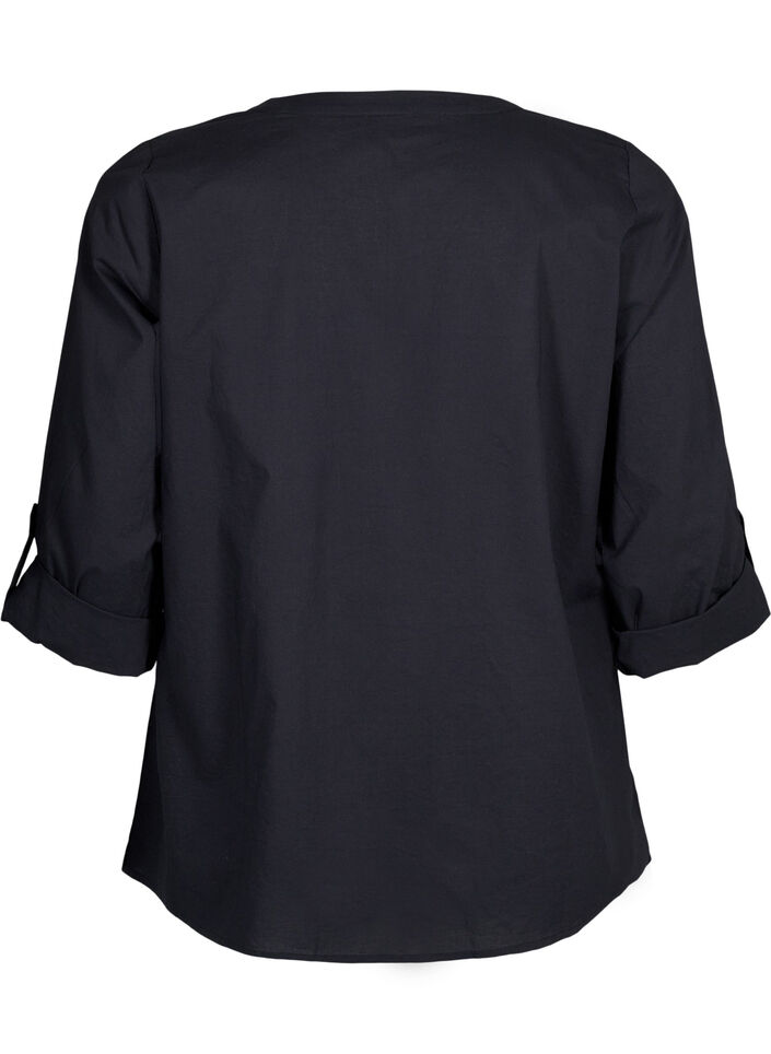 FLASH - Shirt met gehaakt detail, Black, Packshot image number 1