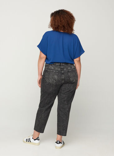Cropped mom fit Mille jeans met losse pasvorm, Grey Denim 4, Model image number 1
