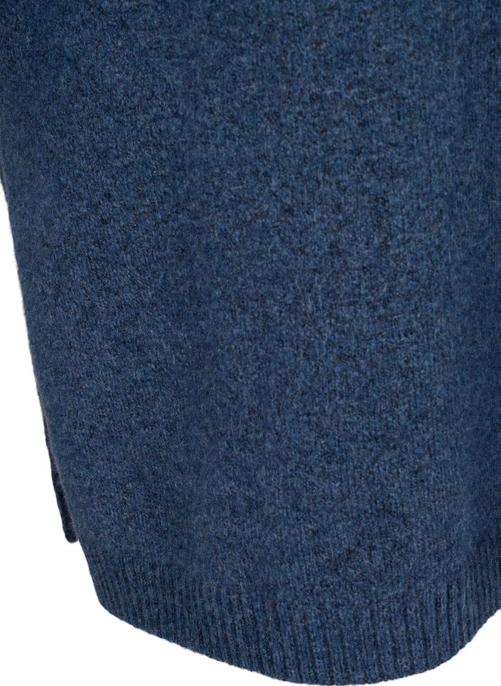 Lange gebreide blouse met lange mouwen, Bering Sea Mel., Packshot image number 3