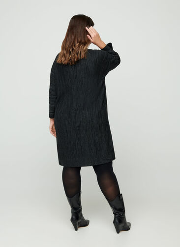 Robe tricot manches longues, Dark Grey Melange, Model image number 1