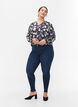 Jeggings en coton m&eacute;lang&eacute;, Dark blue denim, Model image number 0