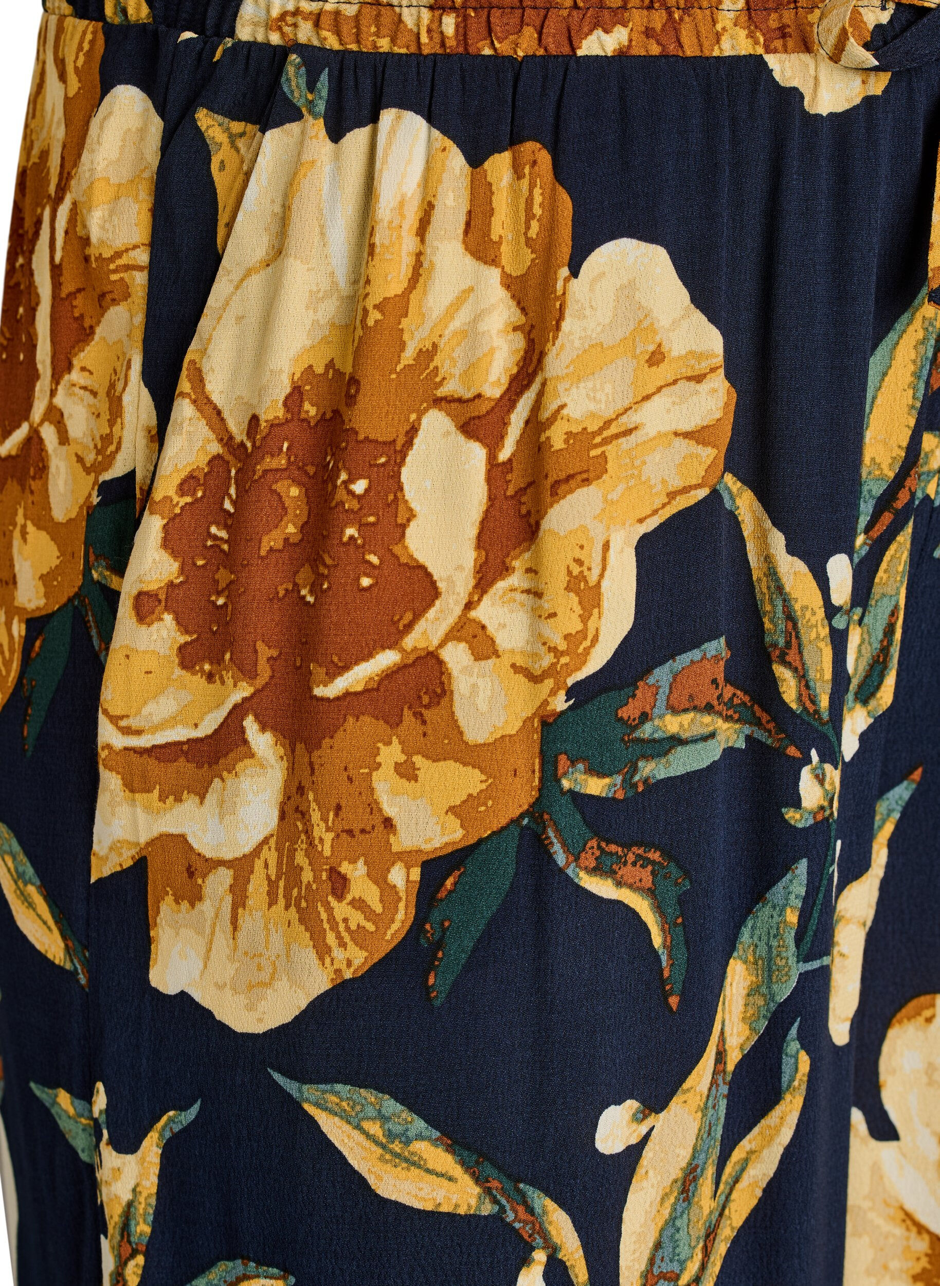 ZizziLosse viscose broek met print, Blauw, Packshot image number 2