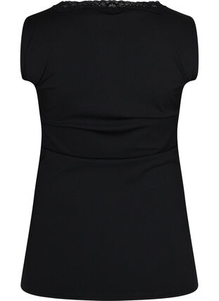 Lichte shapewear top met kant, Black, Packshot image number 1