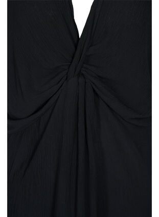 Robe de plage manches courtes en viscose, Black, Packshot image number 2