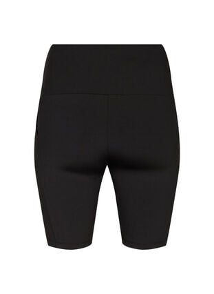 Aansluitende korte broek met hoge taille en zakken, Black, Packshot image number 1