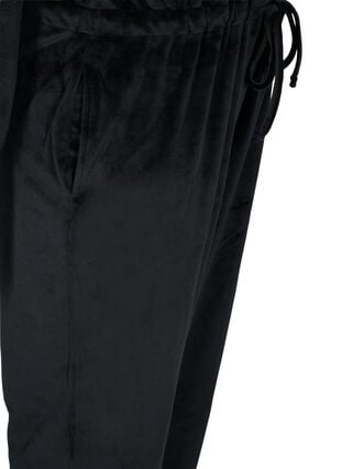 Combinaison en velours avec capuche et cordon de serrage, Black, Packshot image number 3