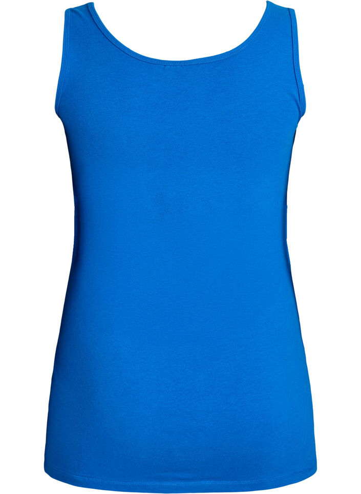Haut uni Basic en coton, Bleu, Packshot image number 1