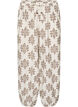 Gepatroonde ballonbroek met hoge taille, Vanille, Packshot image number 0