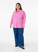 Losse shirt met lange mouwen en strepen, Roze, Model image number 1