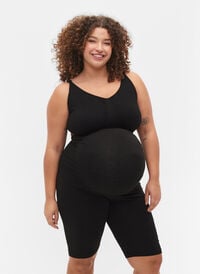 Short de maternité moulant en coton, Black, Model
