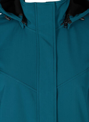 Veste Softshell longue à capuche, Blue Coral solid, Packshot image number 2
