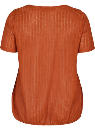 T-shirt met elastiek in de onderkant, Burnt Henna Ass, Packshot image number 1