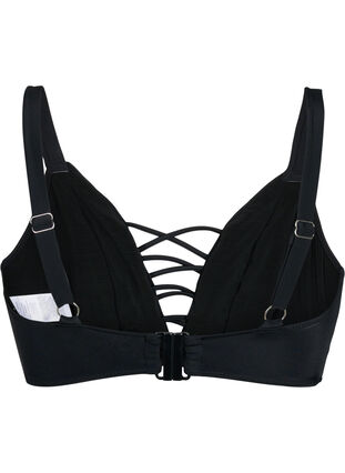 Bikinitop met stringdetail, Black, Packshot image number 1