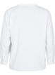 Blouse met lange mouwen en V-hals, Bright White, Packshot image number 1