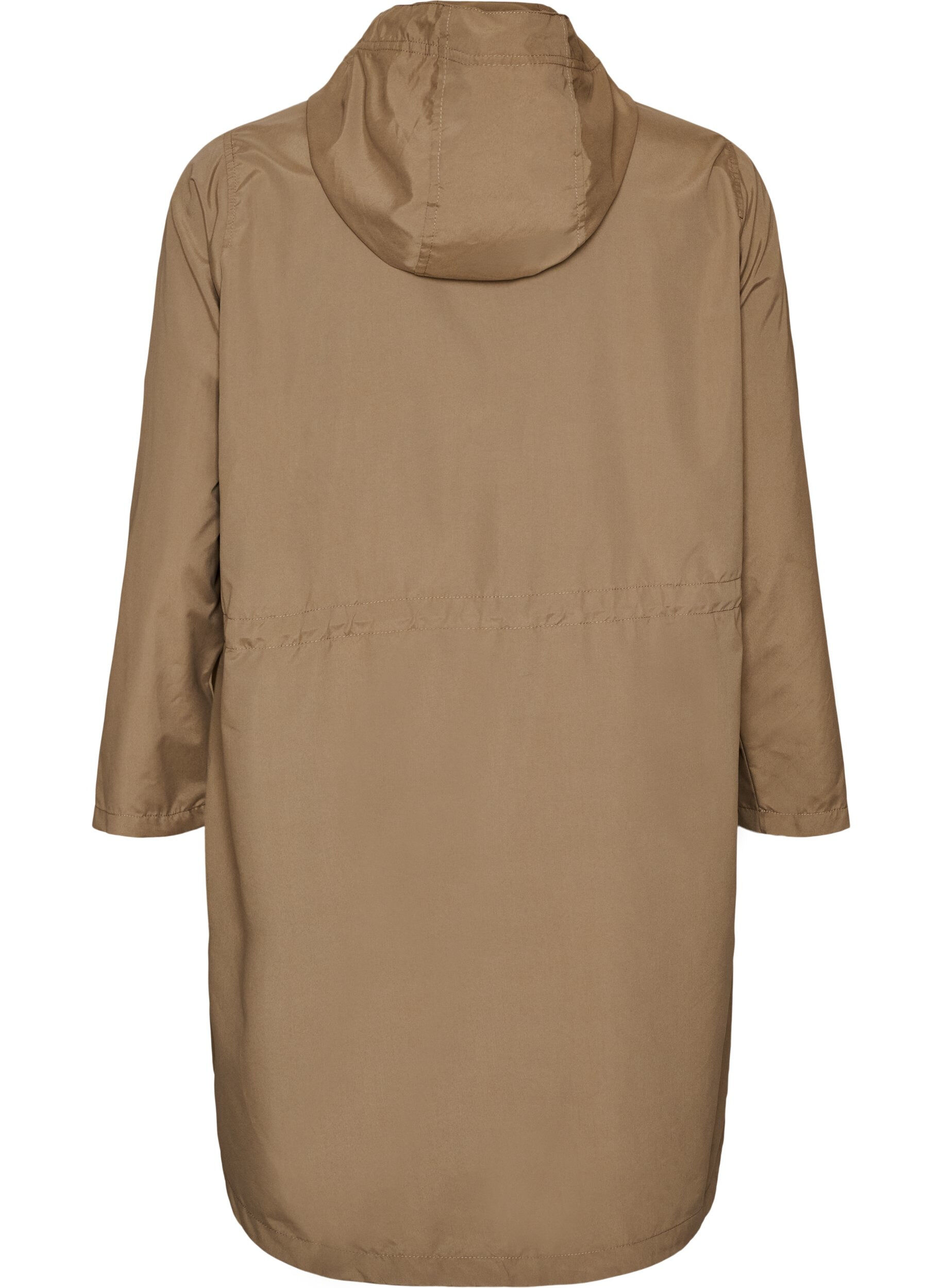 ZizziLichtgewicht parka met een capuchon, Bruin, Packshot image number 1