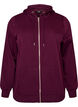 Sweatshirt met capuchon, ritssluiting en zakken, Paars, Packshot image number 0