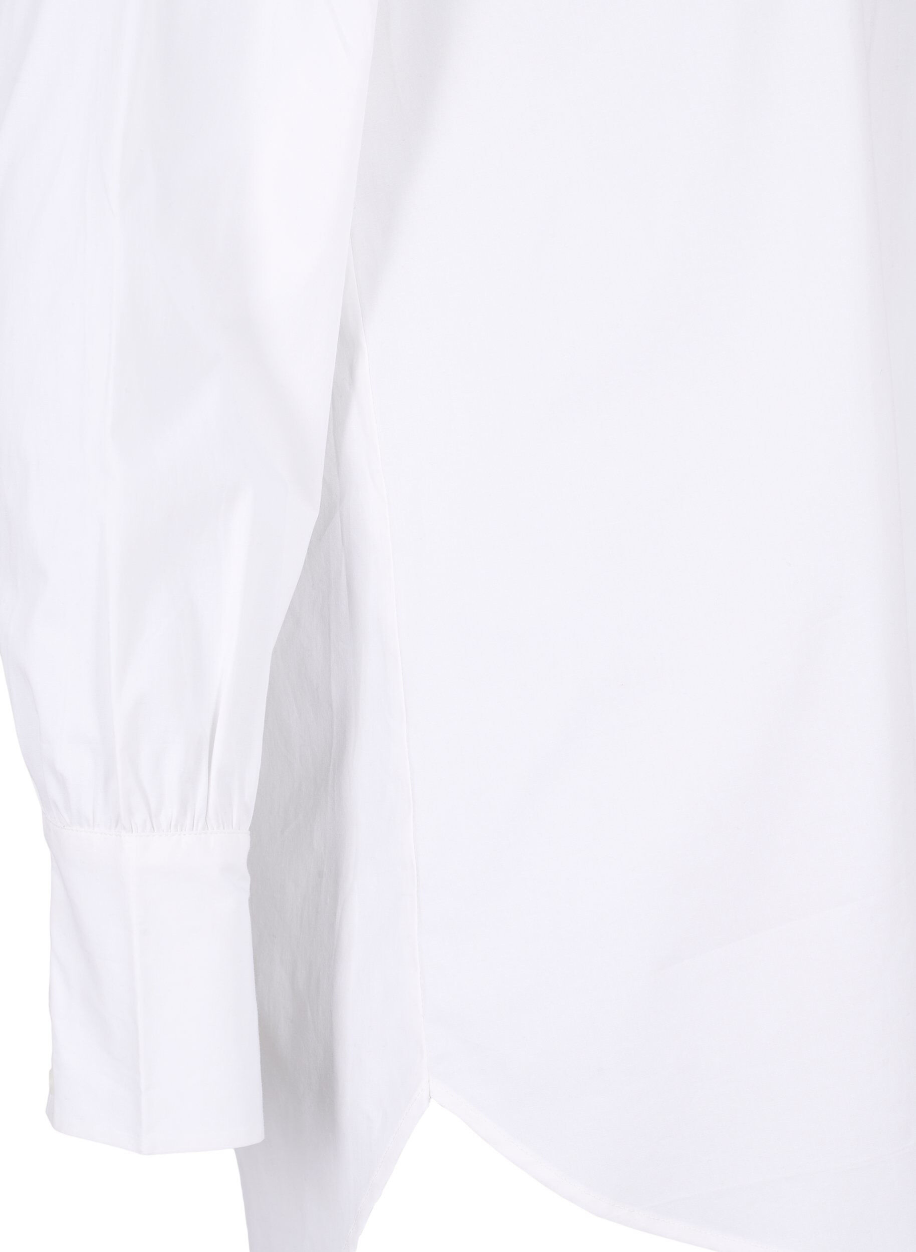 ZizziLange katoenen shirt, Bright White, Packshot image number 3
