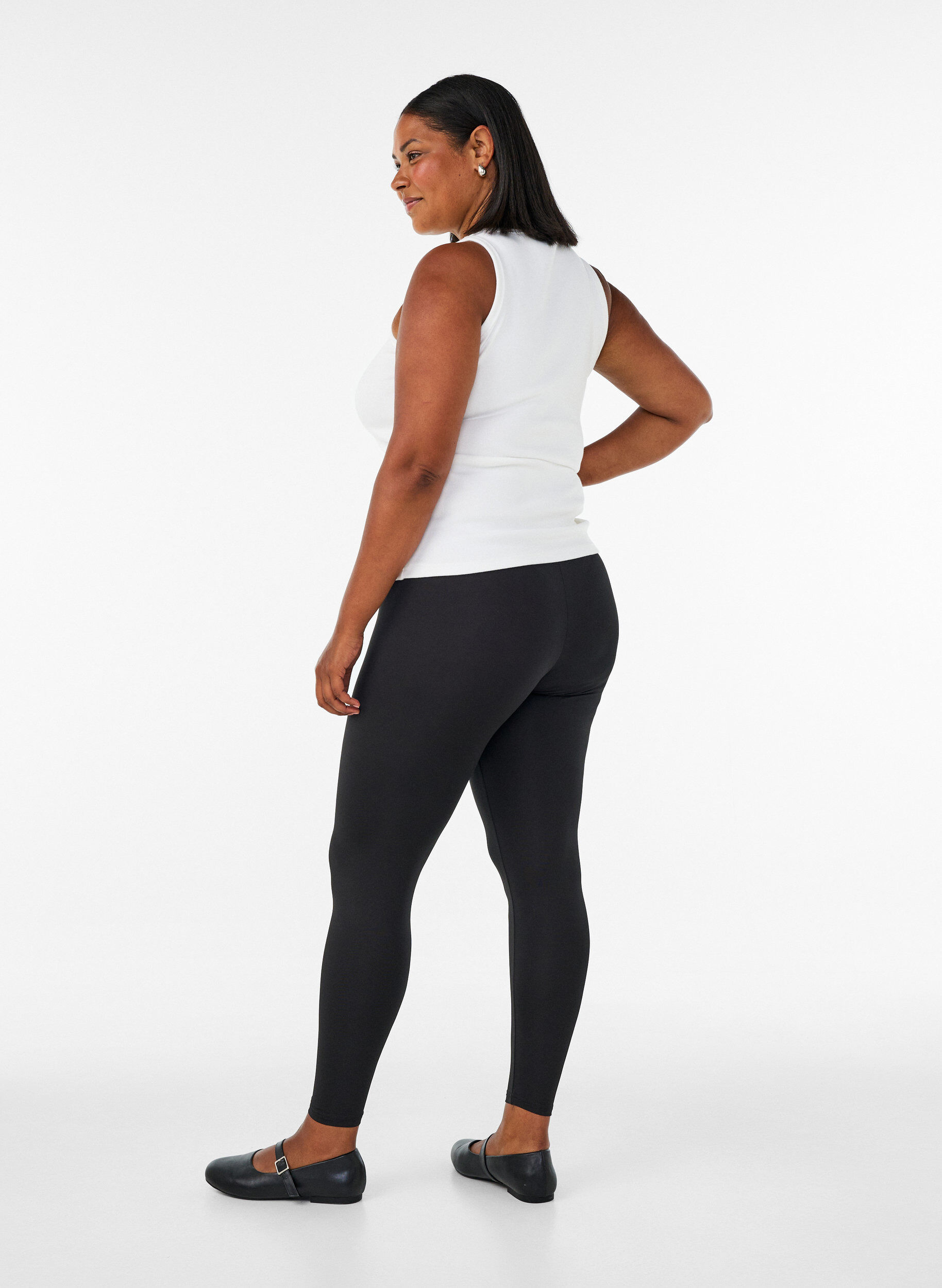 ZizziLeggings basiques 2-pack, Noir, Model image number 2