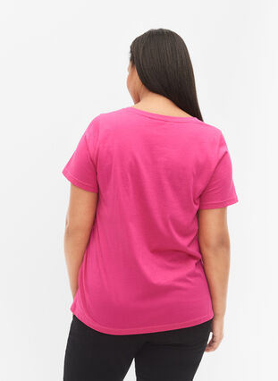 Katoenen t-shirt met printdetail, Beetroot Purple NEW, Model image number 1