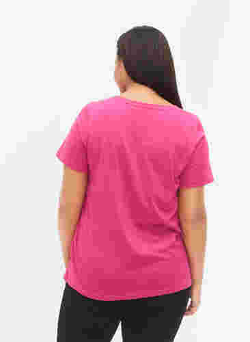 T-shirt en coton avec imprimé, Beetroot Purple NEW, Model image number 1