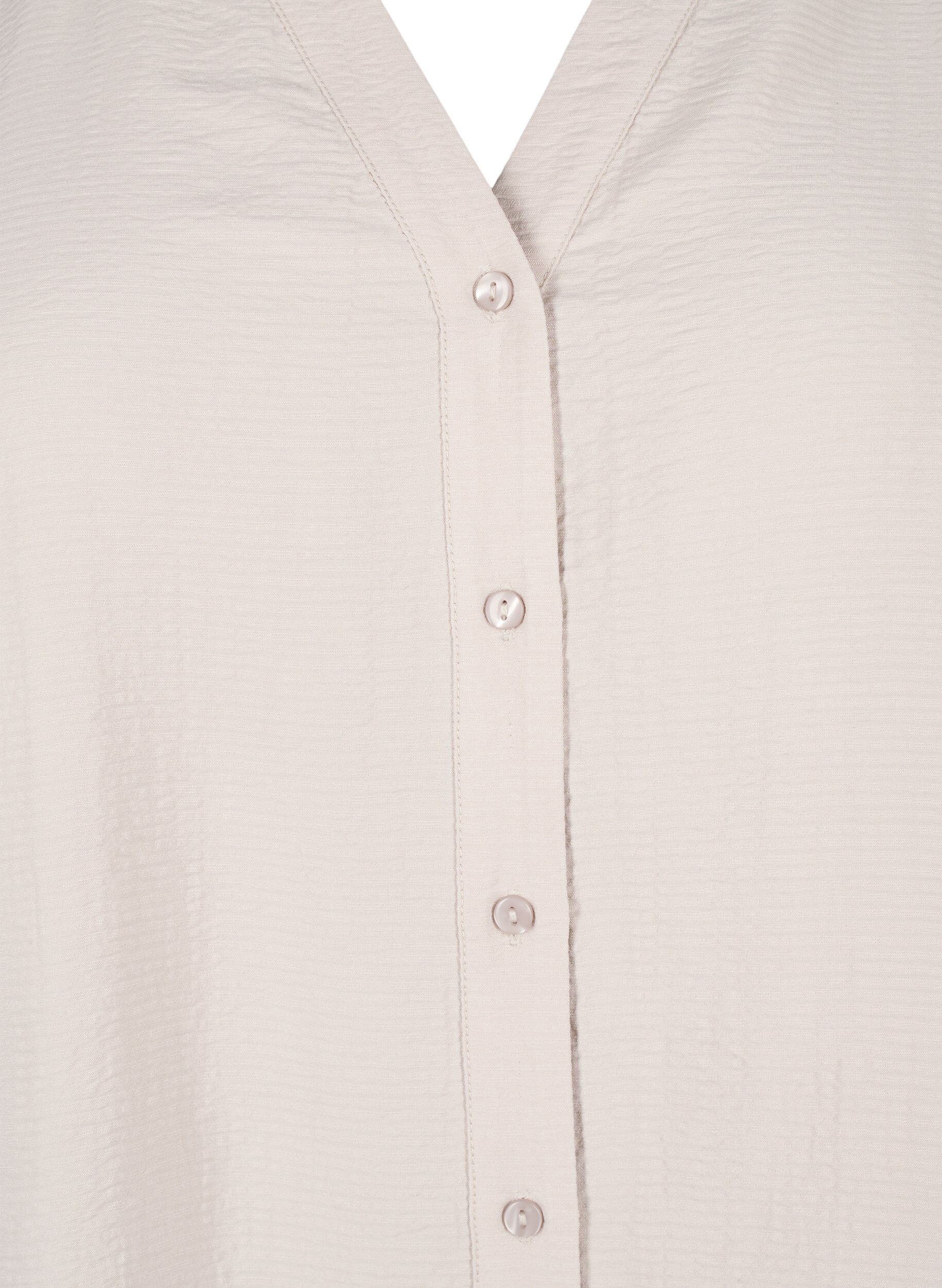 Zizzi Chemisier en viscose &agrave; manches 3/4, Chateau Gray, Packshot image number 2