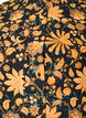 Robe florale en coton avec volants et coupe &eacute;vas&eacute;e ample, Orange, Packshot image number 2