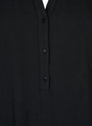 FLASH - Robe midi à manches courtes en coton, Black, Packshot image number 2