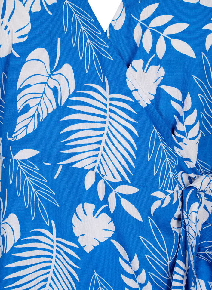 FLASH - Robe portefeuille à manches courtes, Skydiver White AOP, Packshot image number 2