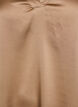 Blouse met satinlook, 1/2-mouwen en rucheskraag, Bruin, Packshot image number 2