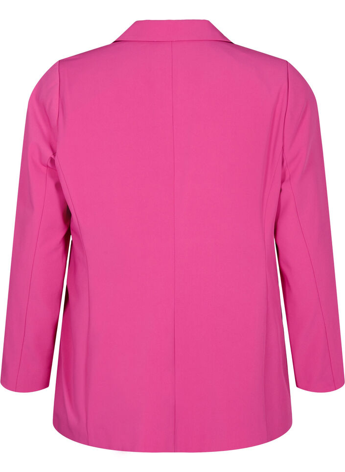 Klassieke blazer met zakken, Festival Fuchsia, Packshot image number 1