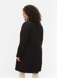 Lange jas met knoopsluiting, Black, Model