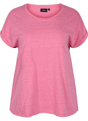 T-shirt chiné en coton, Fandango Pink Mél, Packshot image number 0