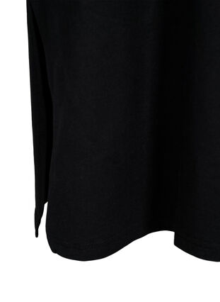 Robe en coton à manches courtes, Black, Packshot image number 3