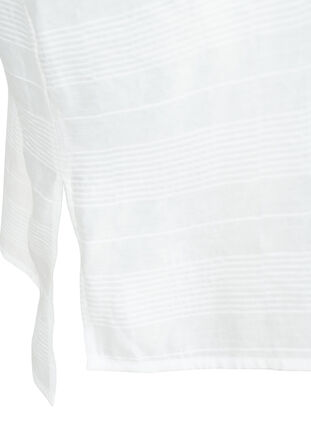 Lang hemd van viscose met structuur, Bright White, Packshot image number 3