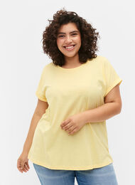 T-shirt met korte mouwen van katoenmix, Popcorn, Model