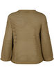 Gebreide blouse met gaatjespatroon, Dusky Green, Packshot image number 1