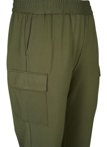 Pantalon cargo avec taille élastique, Forest Night, Packshot image number 2