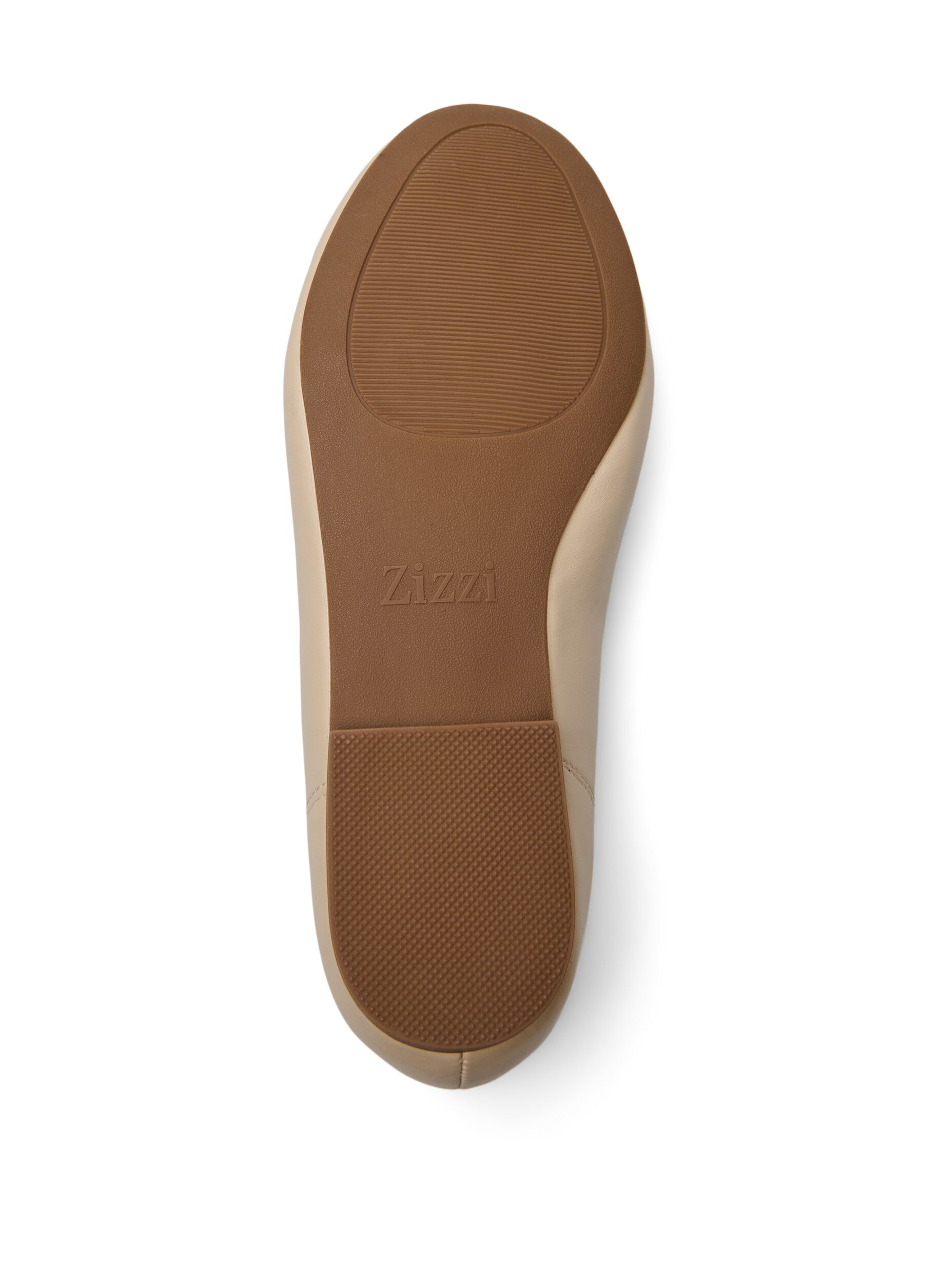 Zizzi Large - Ballerine avec n&oelig;ud, Beige, Packshot image number 4