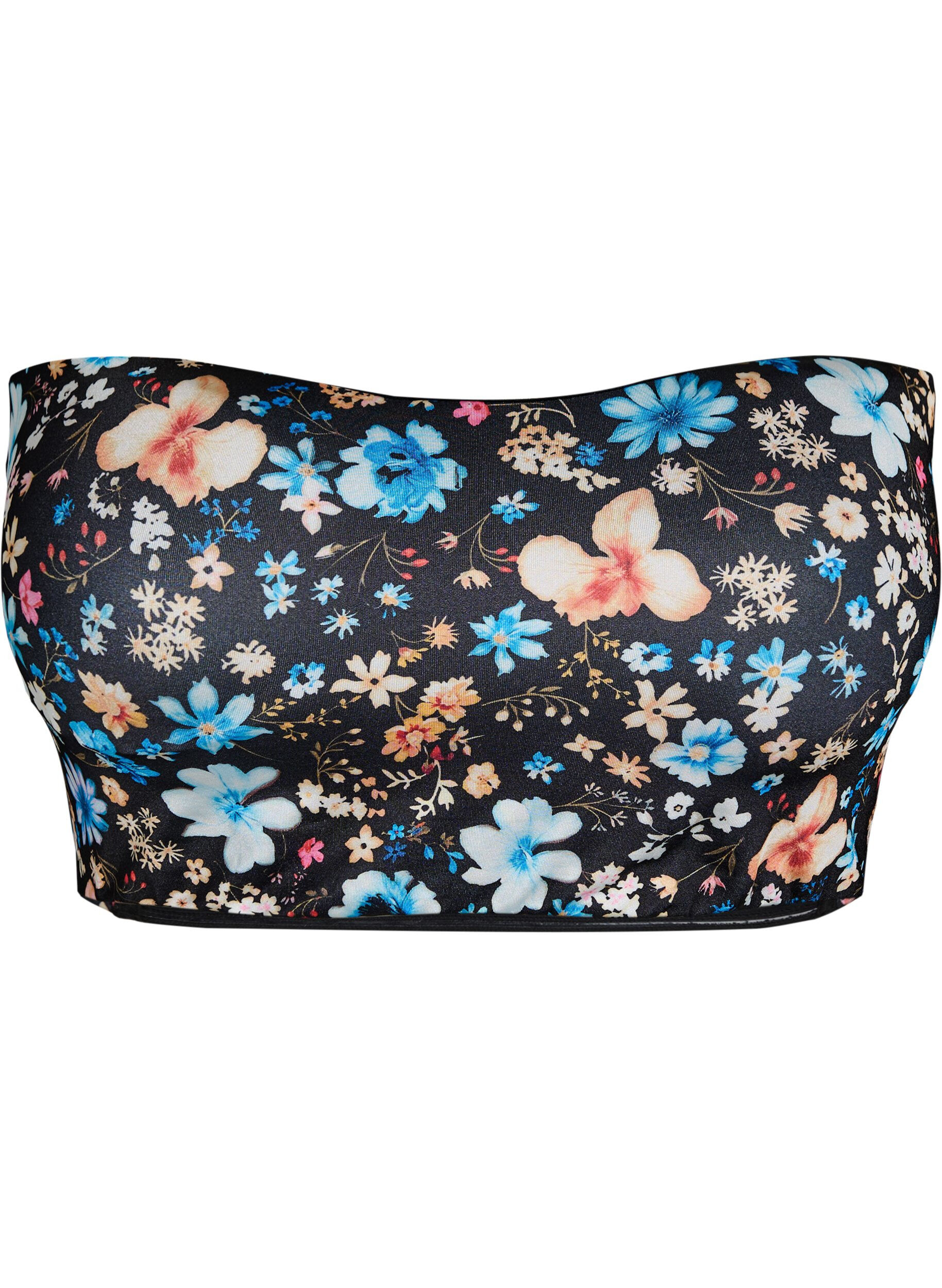 Haut de bikini bandeau &agrave; imprim&eacute; floral