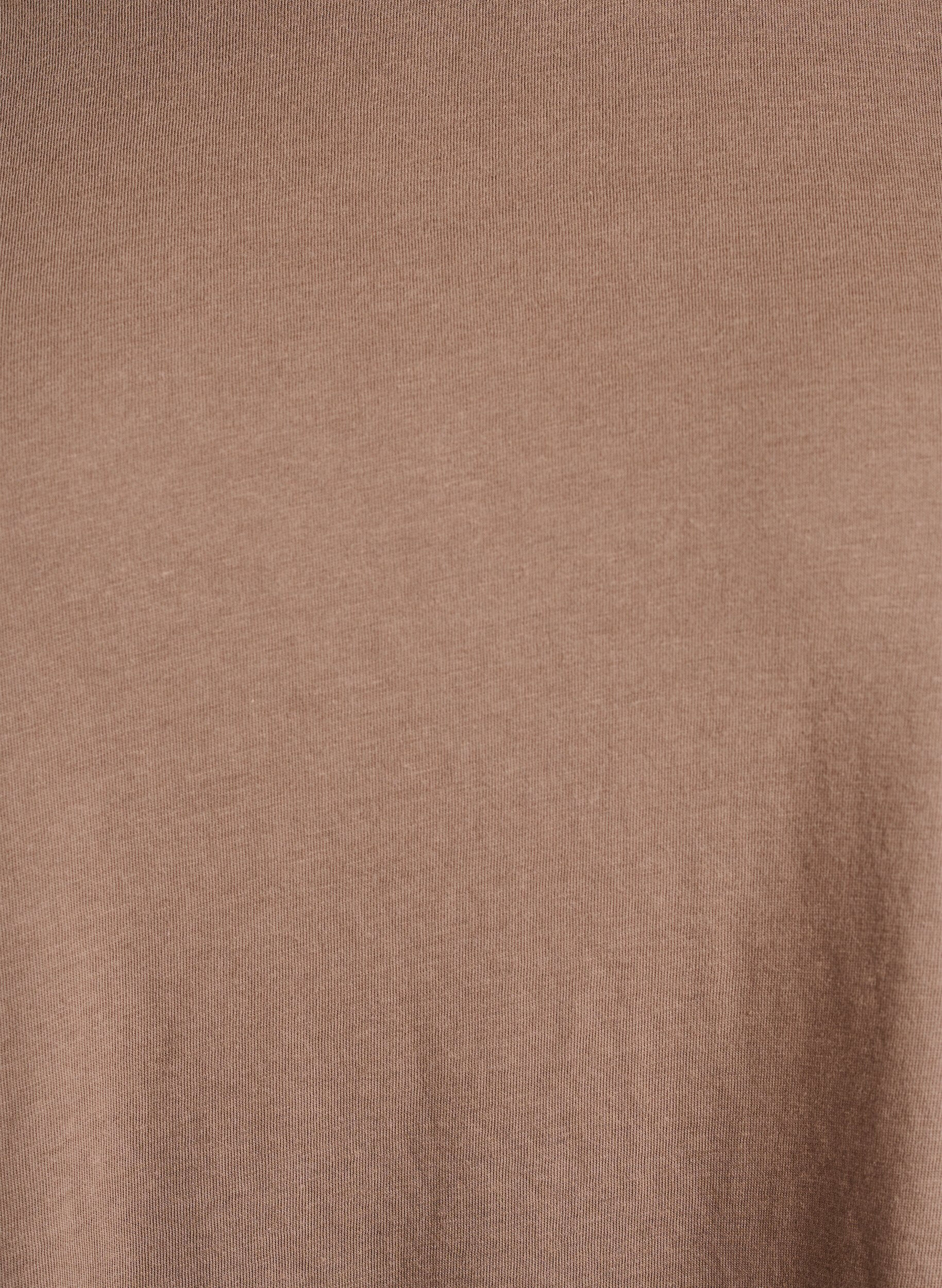 ZizziT-shirt met korte mouwen in een katoenmix, Bruin, Packshot image number 2