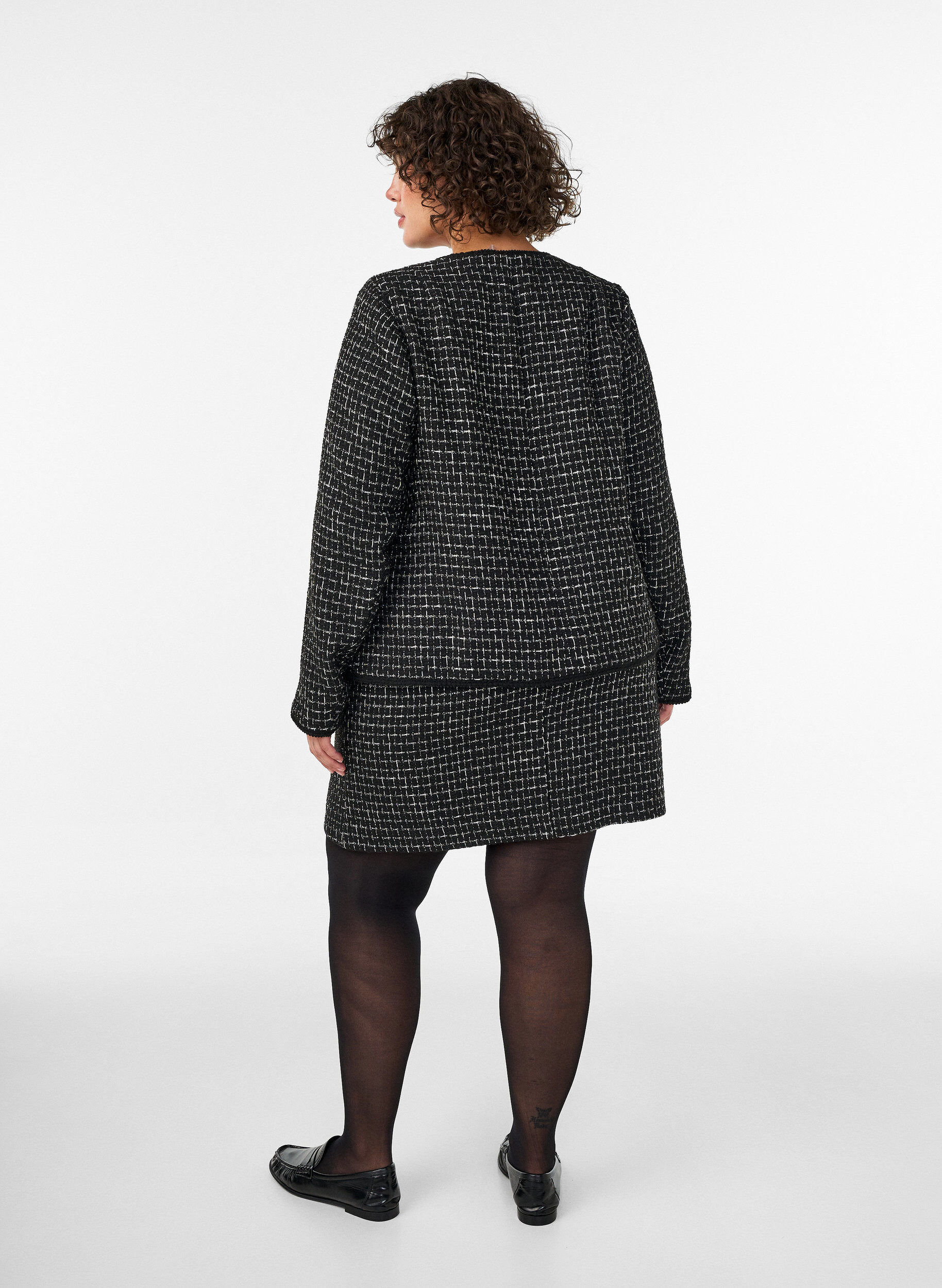 ZizziJupe courte en boucl&eacute;, Noir, Model image number 2