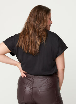 T-shirt en coton à manches courtes avec imprimé, Black w. Arizona , Model image number 1