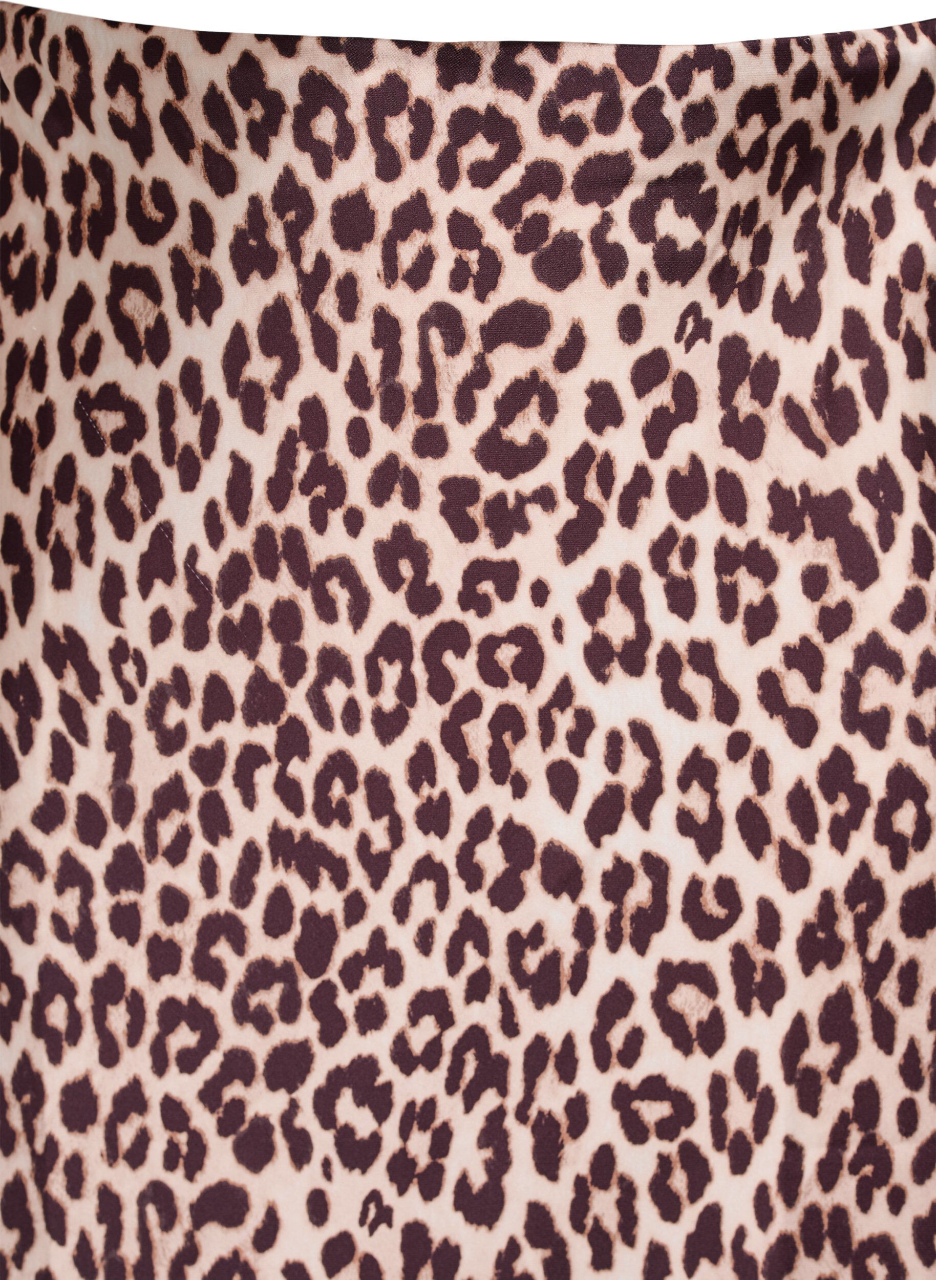 ZizziSatijnen midi rok, Bruin, Packshot image number 2