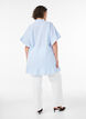 Tunique en coton &agrave; rayures et avec volants, Bleu Clair, Model image number 2