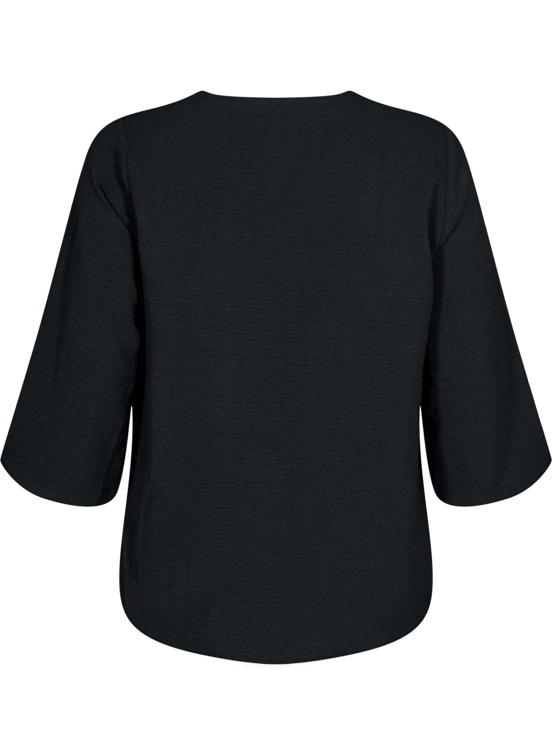 ZizziFlash - Blouse met 3/4 mouwen, Zwart, Packshot image number 1