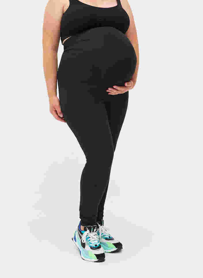 Zwangerschapslegging van katoenmix, Black, Model image number 2