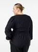 Blouse avec smocks et manches longues, Noir, Model image number 2