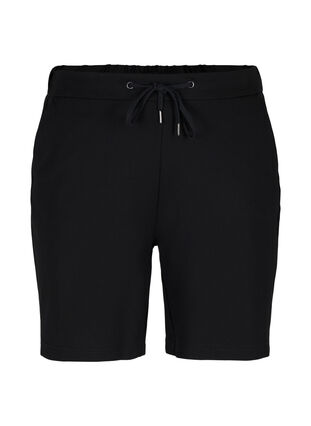 Short ample avec cordon de serrage et des poches, Black, Packshot image number 0
